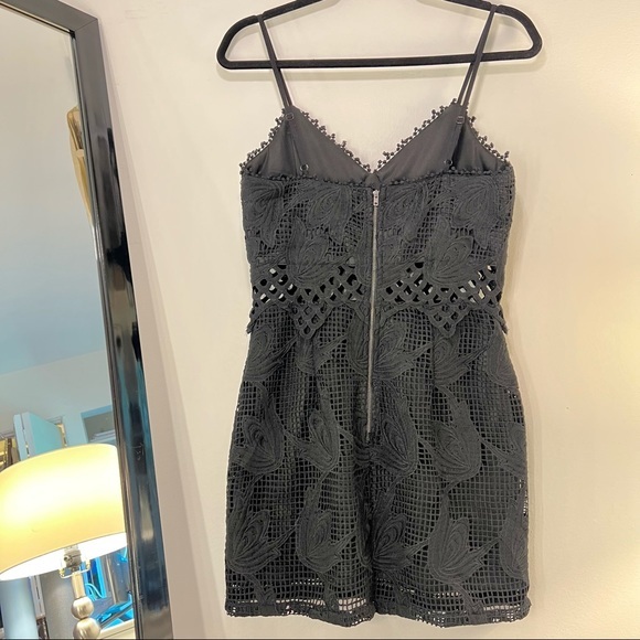 BLOOMINGDALES • AQUA • FORMAL BLACK • LACE DRESS - Picture 4 of 11